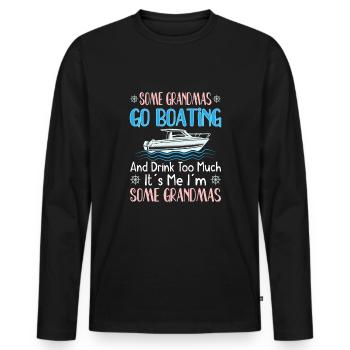 Bateau de navigation Capitaine Pontoon Sailor Cruising - T-shirt manches longues Premium bio Homme - noir - Devant - Nico (187cm)