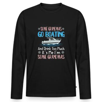 Bateau de navigation Capitaine Pontoon Sailor Cruising - T-shirt manches longues Premium bio Homme - noir - Devant - Nico (187cm)