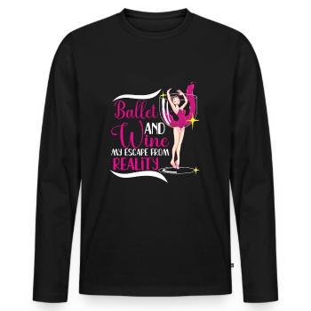 Ballet Ballerina Dance Dancer Dancing Ballet Gift - Männer Premium Bio Langarmshirt - Schwarz - Vorne - Nico (187cm)