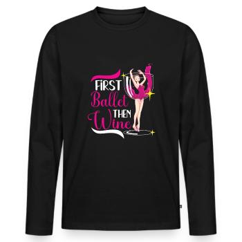 Ballet Ballerina Dance Dancer Dancing Ballet Gift - Männer Premium Bio Langarmshirt - Schwarz - Vorne - Nico (187cm)