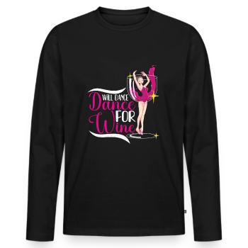 Ballet Ballerine Danse Danse Danse Ballet Cadeau - T-shirt manches longues Premium bio Homme - noir - Devant - Nico (187cm)