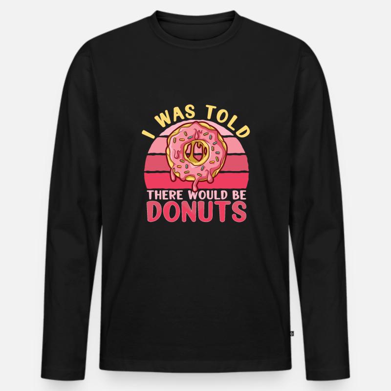Donut Doughnut Baking Cake Baker - Männer Premium Bio Langarmshirt - Schwarz