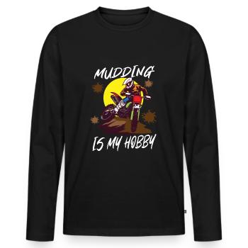Dirt Bike Dirt Bike Riding Motocross Dirt Biking - Men's Premium Organic Long Sleeve Shirt - black - Front - Nico (187cm)