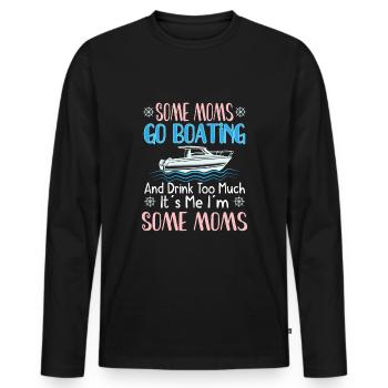 Bateau de navigation Capitaine Pontoon Sailor Cruising - T-shirt manches longues Premium bio Homme - noir - Devant - Nico (187cm)