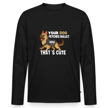 Police Cop Officer Police Office - Men's Premium Organic Long Sleeve Shirt - black - Front - Nico (187cm)