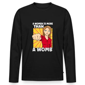 Feminism Women's Power Pro-choice Pro Abortion - Men's Premium Organic Long Sleeve Shirt - black - Front - Nico (187cm)