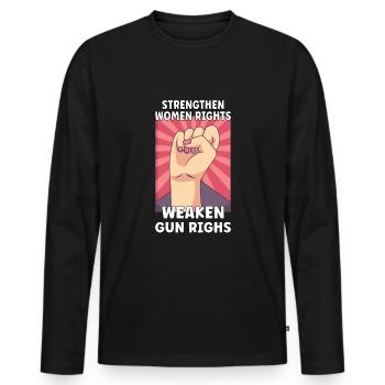 Féminisme Pouvoir des femmes Pro-choix Pro Avortement - T-shirt manches longues Premium bio Homme - noir - Devant - Nico (187cm)