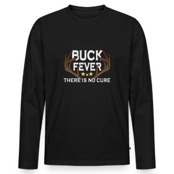 Hirschjagd Hirschjäger Jagdsaison Bockjagd - Männer Premium Bio Langarmshirt - Schwarz - Vorne - Nico (187cm)
