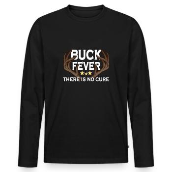 Deer Hunting Hunting Season Buck Hunting - Men's Premium Organic Long Sleeve Shirt - black - Front - Nico (187cm)