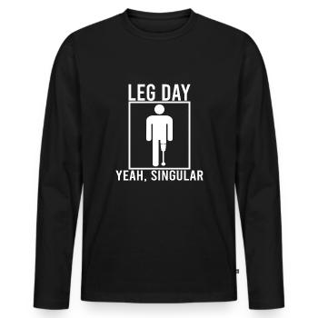 Handicapped Wheelchair Cyborg Leg Arm Amputee - Männer Premium Bio Langarmshirt - Schwarz - Vorne - Nico (187cm)