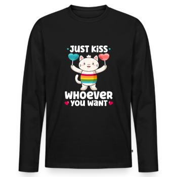 Lgbtq Transgender Gay Lesbian Feminismus Feminist - Männer Premium Bio Langarmshirt - Schwarz - Vorne - Nico (187cm)