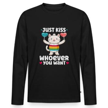 Lgbtq Transgender Gay Lesbian Feminismus Feminist - Männer Premium Bio Langarmshirt - Schwarz - Vorne - Nico (187cm)