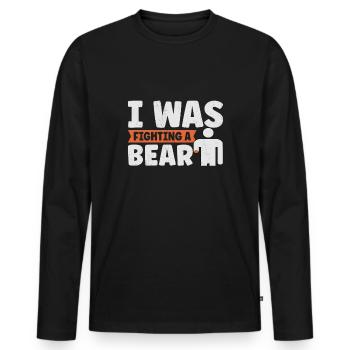 Hand Arm Amputee Assembly Required Amputation - Men's Premium Organic Long Sleeve Shirt - black - Front - Nico (187cm)