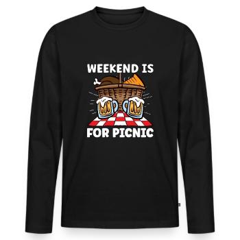 Picnic Lover Picnic Food Basket Picnic Date - Men's Premium Organic Long Sleeve Shirt - black - Front - Nico (187cm)