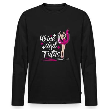 Ballet Ballerine Danse Danse Danse Ballet Cadeau - T-shirt manches longues Premium bio Homme - noir - Devant - Nico (187cm)