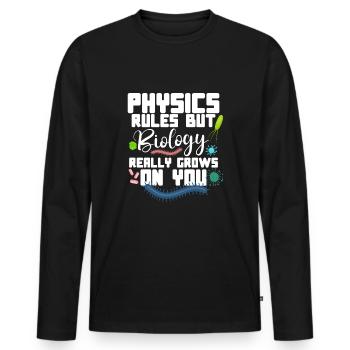 Microbiologist Microbiology Lab Staph Biology - Men's Premium Organic Long Sleeve Shirt - black - Front - Nico (187cm)