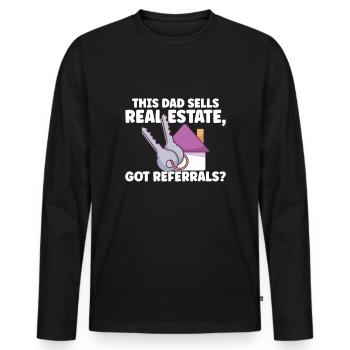 Real Estate Agent Realtor Home Closing Investor - Men's Premium Organic Long Sleeve Shirt - black - Front - Nico (187cm)