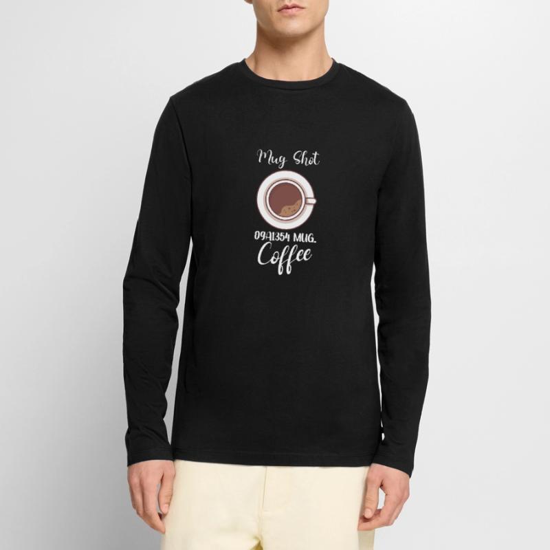 Coffee Lover Caffeine Molecule Java Latte Espresso Men's Premium Organic Long Sleeve Shirt