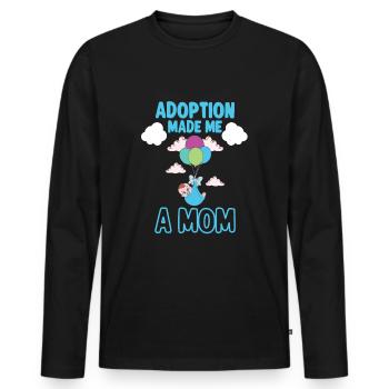 Lustige Adoptions-adoptions-tagesgeschenke - Männer Premium Bio Langarmshirt - Schwarz - Vorne - Nico (187cm)