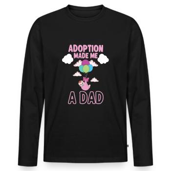 Lustige Adoptions-adoptions-tagesgeschenke - Männer Premium Bio Langarmshirt - Schwarz - Vorne - Nico (187cm)