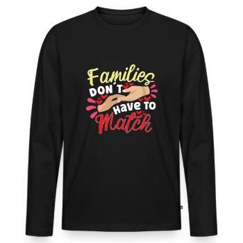Lustige Adoptions-adoptions-tagesgeschenke - Männer Premium Bio Langarmshirt - Schwarz - Vorne - Nico (187cm)
