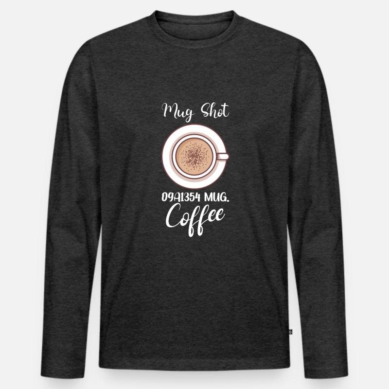 Coffee Lover Caffeine Molecule Java Latte Espresso Männer Premium Bio Langarmshirt