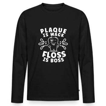 Dentist Dental Hygienist Gift Idea: Forbidden Love - Men's Premium Organic Long Sleeve Shirt - black - Front - Nico (187cm)