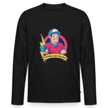 Electrician Electrical Engineer Lineman Electrical - Männer Premium Bio Langarmshirt - Schwarz - Vorne - Nico (187cm)