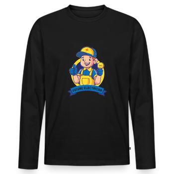 Electrician Electrical Engineer Lineman Electrical - Männer Premium Bio Langarmshirt - Schwarz - Vorne - Nico (187cm)