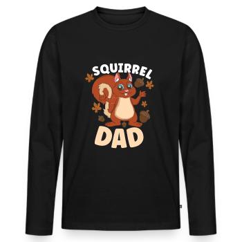 Funny Squirrel Fan Squirrel Lover Chipmunk Addict - Männer Premium Bio Langarmshirt - Schwarz - Vorne - Nico (187cm)