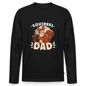 Funny Squirrel Fan Squirrel Lover Chipmunk Addict - Männer Premium Bio Langarmshirt - Schwarz - Vorne - Nico (187cm)