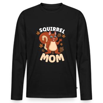 Funny Squirrel Fan Squirrel Lover Chipmunk Addict - Männer Premium Bio Langarmshirt - Schwarz - Vorne - Nico (187cm)