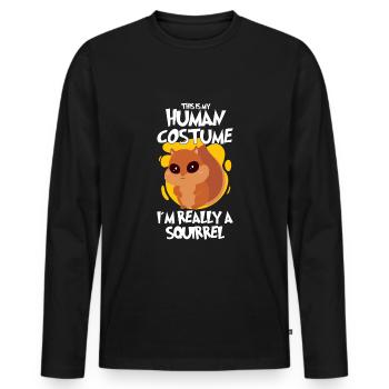 Funny Squirrel Fan Squirrel Lover Chipmunk Addict - Männer Premium Bio Langarmshirt - Schwarz - Vorne - Nico (187cm)