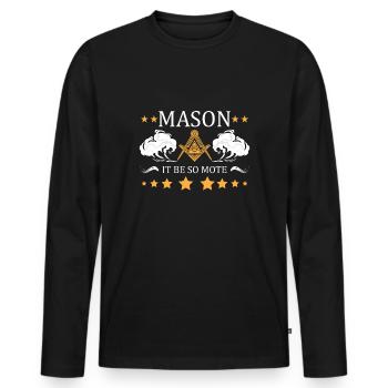 Conspiracy theories Conspiracy theorists - Men's Premium Organic Long Sleeve Shirt - black - Front - Nico (187cm)