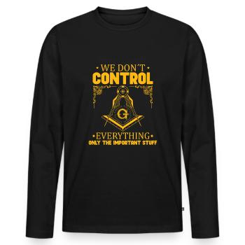 Conspiracy theories Conspiracy theorists - Men's Premium Organic Long Sleeve Shirt - black - Front - Nico (187cm)