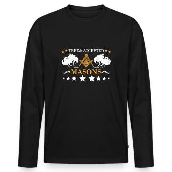Conspiracy theories Conspiracy theorists - Men's Premium Organic Long Sleeve Shirt - black - Front - Nico (187cm)