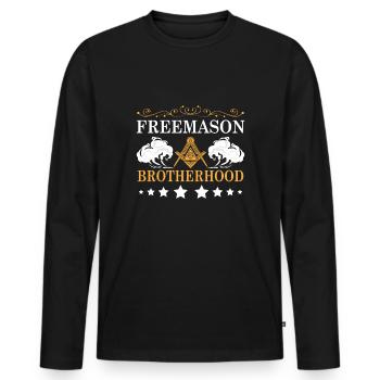 Conspiracy theories Conspiracy theorists - Men's Premium Organic Long Sleeve Shirt - black - Front - Nico (187cm)