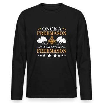 Conspiracy theories Conspiracy theorists - Men's Premium Organic Long Sleeve Shirt - black - Front - Nico (187cm)