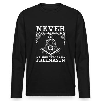 Conspiracy theories Conspiracy theorists - Men's Premium Organic Long Sleeve Shirt - black - Front - Nico (187cm)