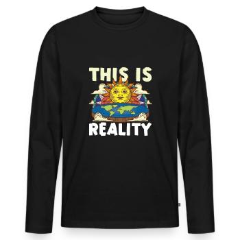 Flat Earth Theory Flat Earth Army Earth - Männer Premium Bio Langarmshirt - Schwarz - Vorne - Nico (187cm)