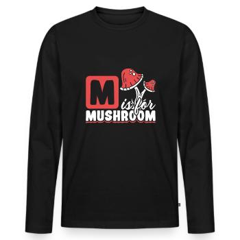 Morels Mushroom Picker Mushroom Farmer Mushroom - T-shirt manches longues Premium bio Homme - noir - Devant - Nico (187cm)