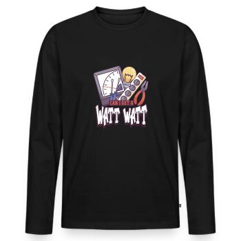 Electrician Electrical Engineer Lineman Electrical - Männer Premium Bio Langarmshirt - Schwarz - Vorne - Nico (187cm)