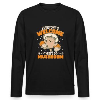 Morels Mushroom Picker Mushroom Farmer Mushroom - T-shirt manches longues Premium bio Homme - noir - Devant - Nico (187cm)