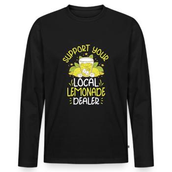 Lemonade Rack Lemon Juice Homemade - Men's Premium Organic Long Sleeve Shirt - black - Front - Nico (187cm)