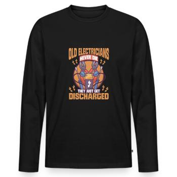Electrician Electrical Engineer Lineman Electrical - Männer Premium Bio Langarmshirt - Schwarz - Vorne - Nico (187cm)