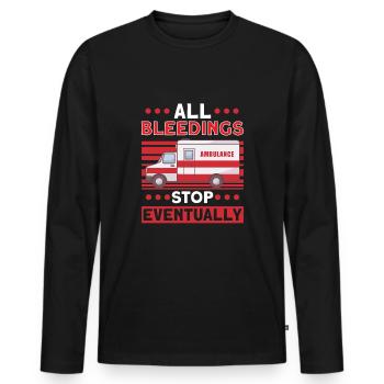Paramedic First Responder Ambulance Driver - Men's Premium Organic Long Sleeve Shirt - black - Front - Nico (187cm)