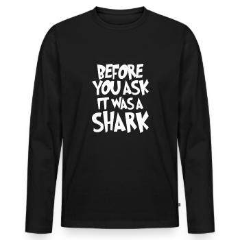 Beinamputierte Montage Erforderliche - Männer Premium Bio Langarmshirt - Schwarz - Vorne - Nico (187cm)