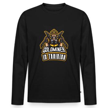 Goldgräber Goldbergbau Goldwaschen Goldmine - Männer Premium Bio Langarmshirt - Schwarz - Vorne - Nico (187cm)
