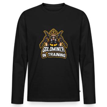 Goldgräber Goldbergbau Goldwaschen Goldmine - Männer Premium Bio Langarmshirt - Schwarz - Vorne - Nico (187cm)