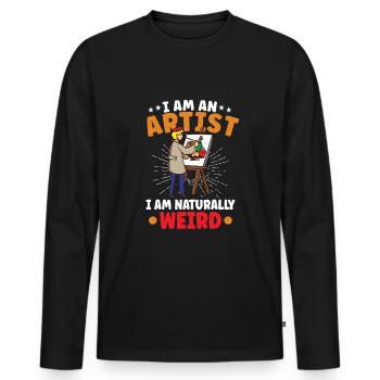 Artist Painting Painter Art Color Art Teacher - Men's Premium Organic Long Sleeve Shirt - black - Front - Nico (187cm)